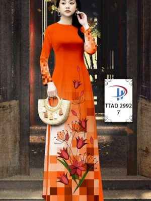 Vải Áo Dài Hoa In 3D AD TTAD2992 35